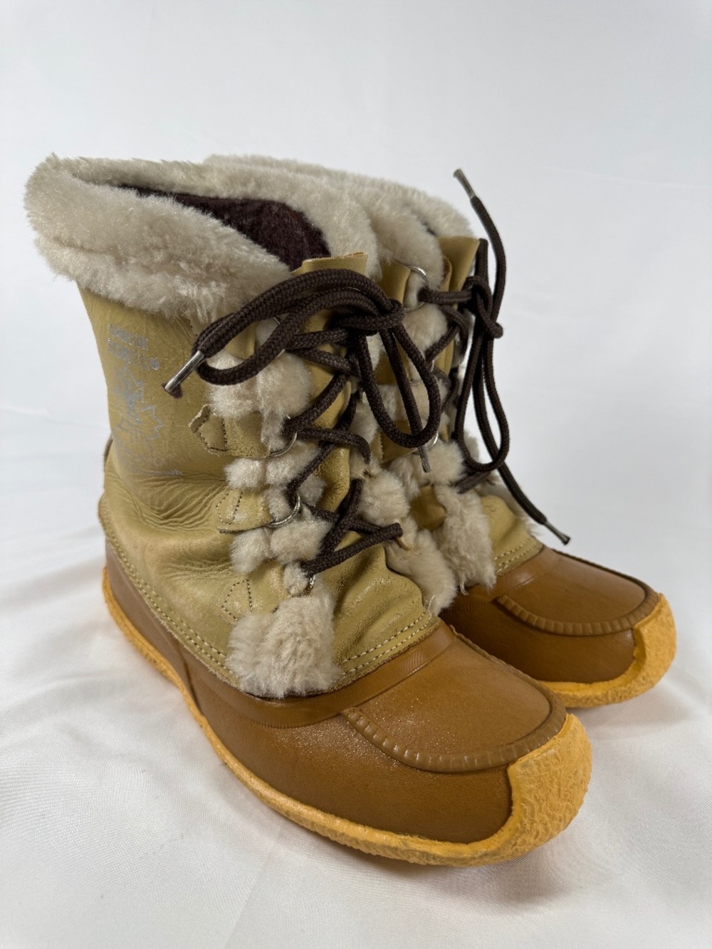 Vintage Sorel Nanook Boots Women's 9 Made in Canada Wool Lined
